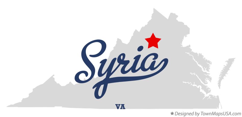 Map of Syria Virginia VA