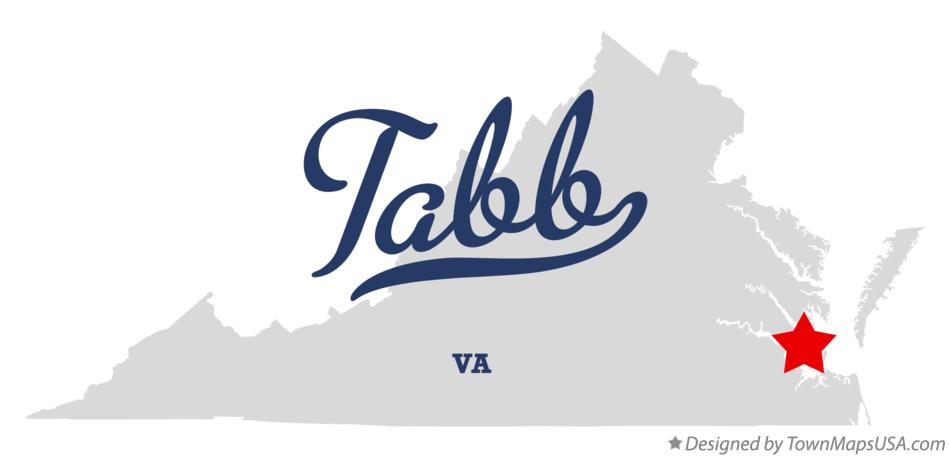 Map of Tabb Virginia VA