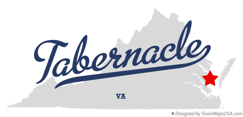 Map of Tabernacle Virginia VA