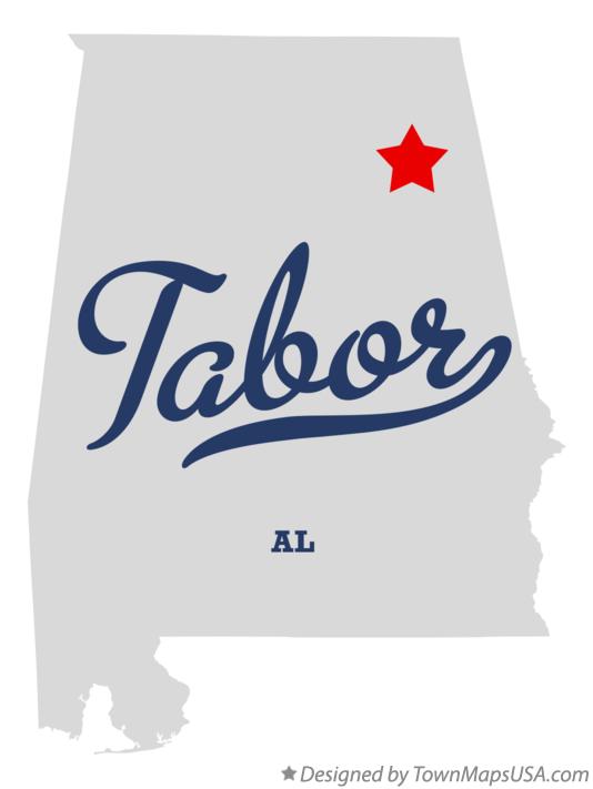 Map of Tabor Alabama AL