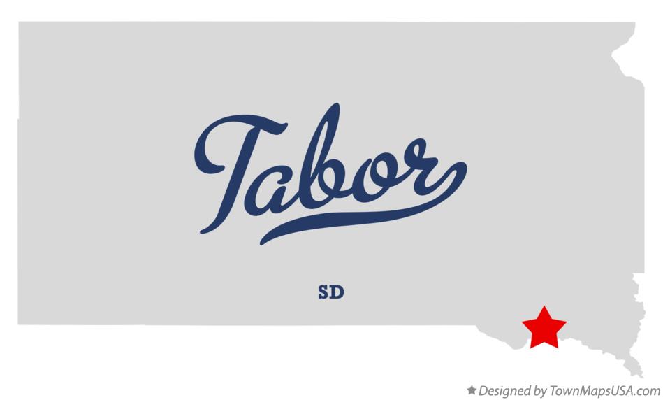 Map of Tabor South Dakota SD