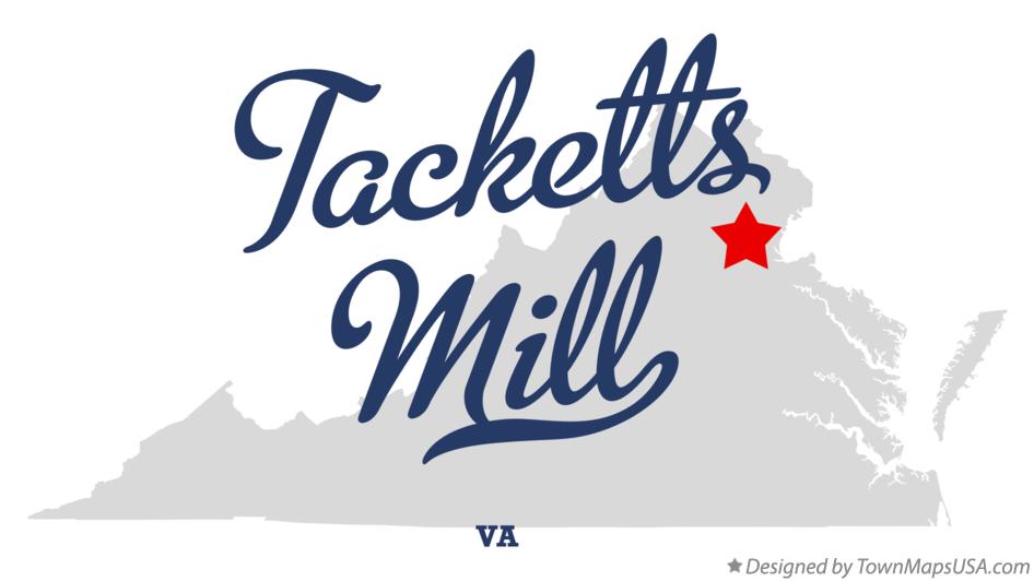 Map of Tacketts Mill Virginia VA