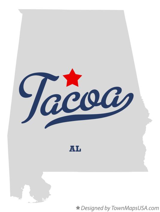 Map of Tacoa Alabama AL