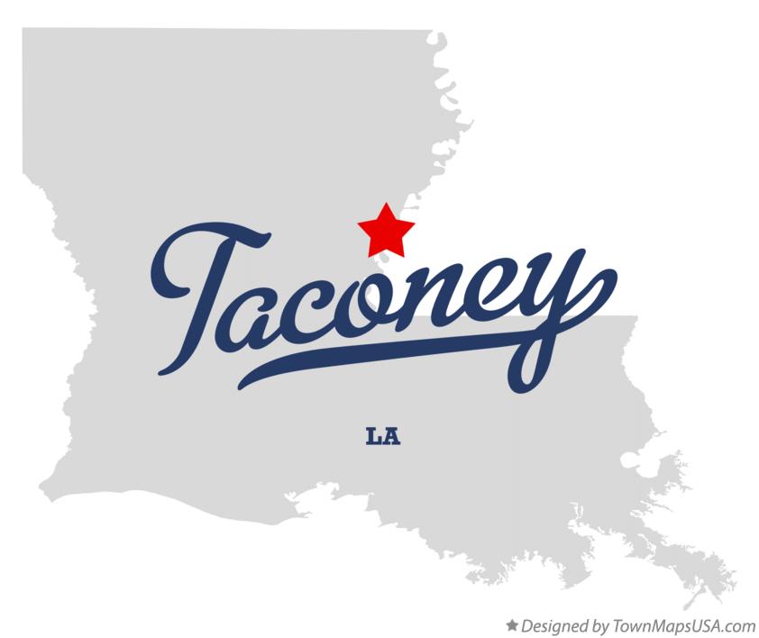 Map of Taconey Louisiana LA