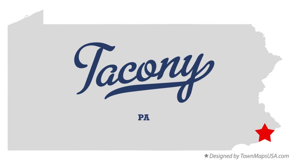 Map of Tacony Pennsylvania PA