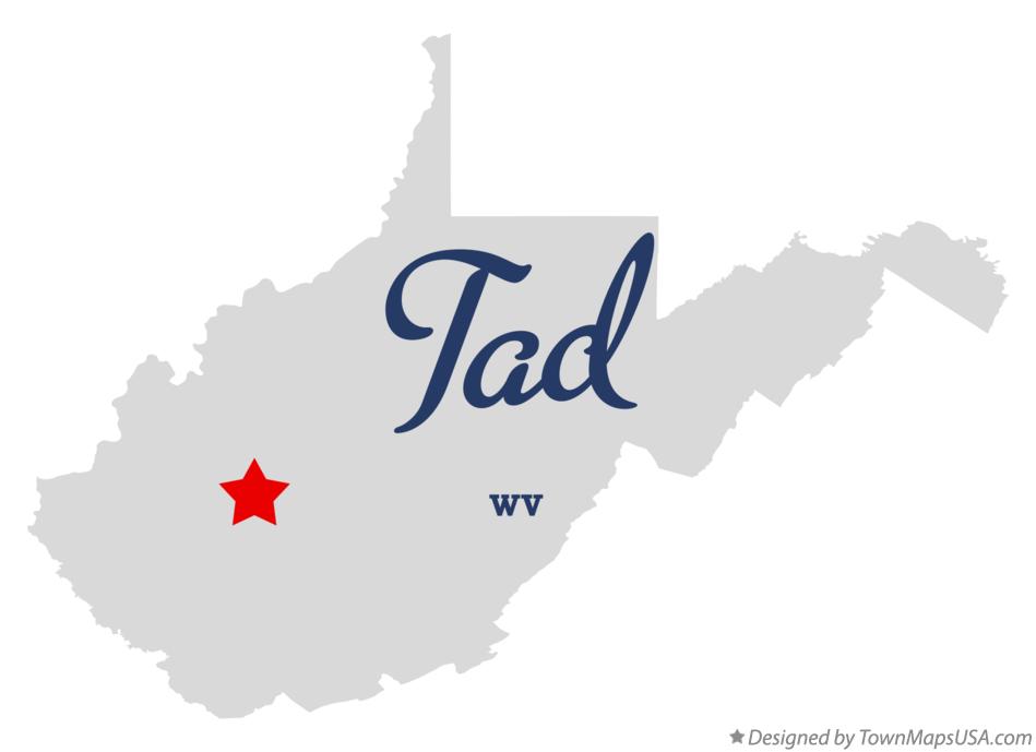Map of Tad West Virginia WV