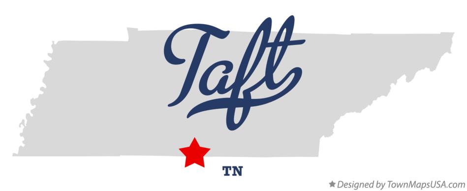 Map of Taft Tennessee TN