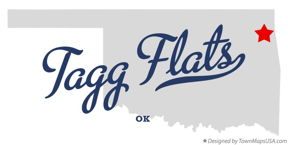 Map of Tagg Flats Oklahoma OK