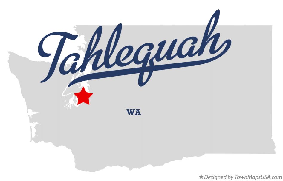 Map of Tahlequah Washington WA