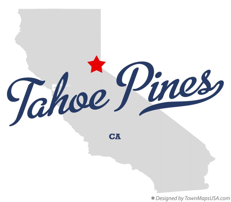 Map of Tahoe Pines California CA