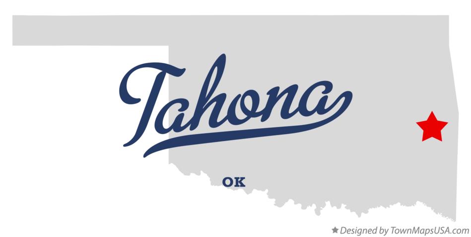 Map of Tahona Oklahoma OK