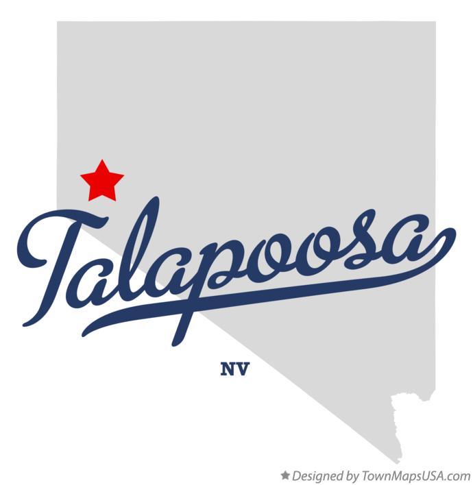 Map of Talapoosa Nevada NV