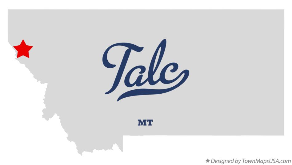 Map of Talc Montana MT