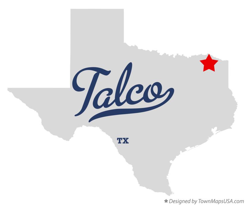 Map of Talco Texas TX