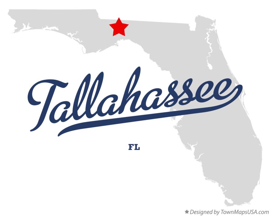 Map of Tallahassee Florida FL