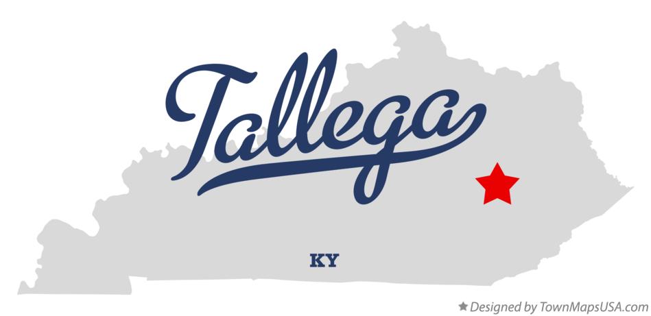 Map of Tallega Kentucky KY