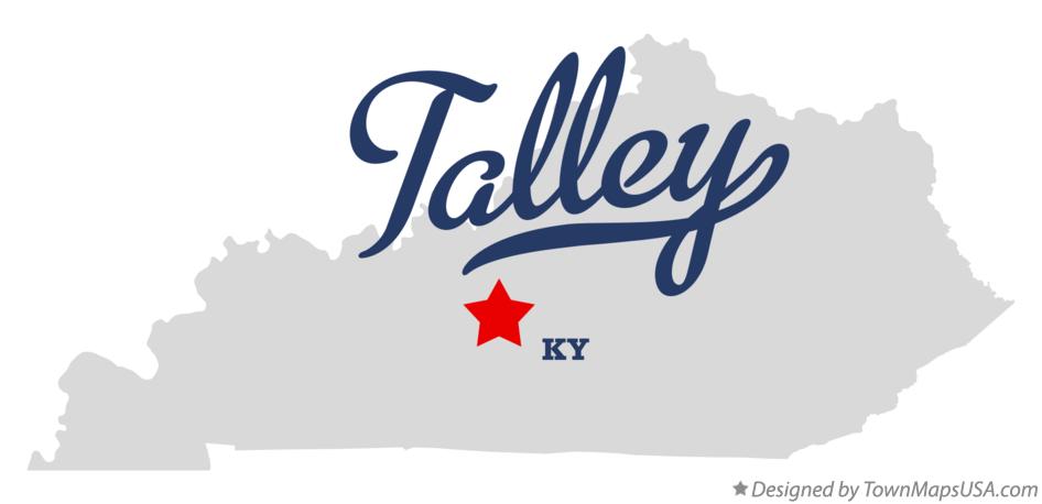 Map of Talley Kentucky KY
