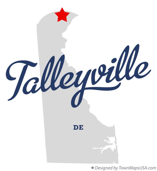Map of Talleyville Delaware DE