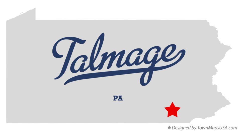 Map of Talmage Pennsylvania PA