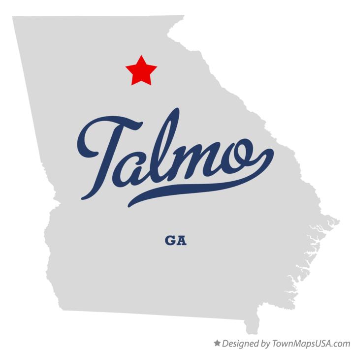Map of Talmo Georgia GA