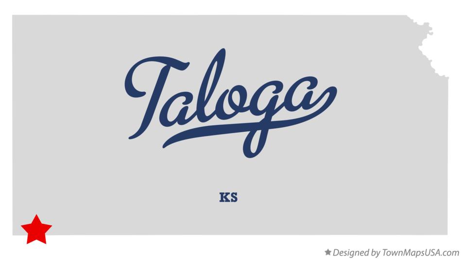 Map of Taloga Kansas KS