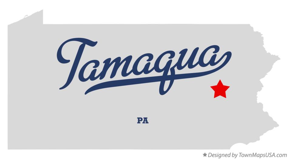 Map of Tamaqua Pennsylvania PA