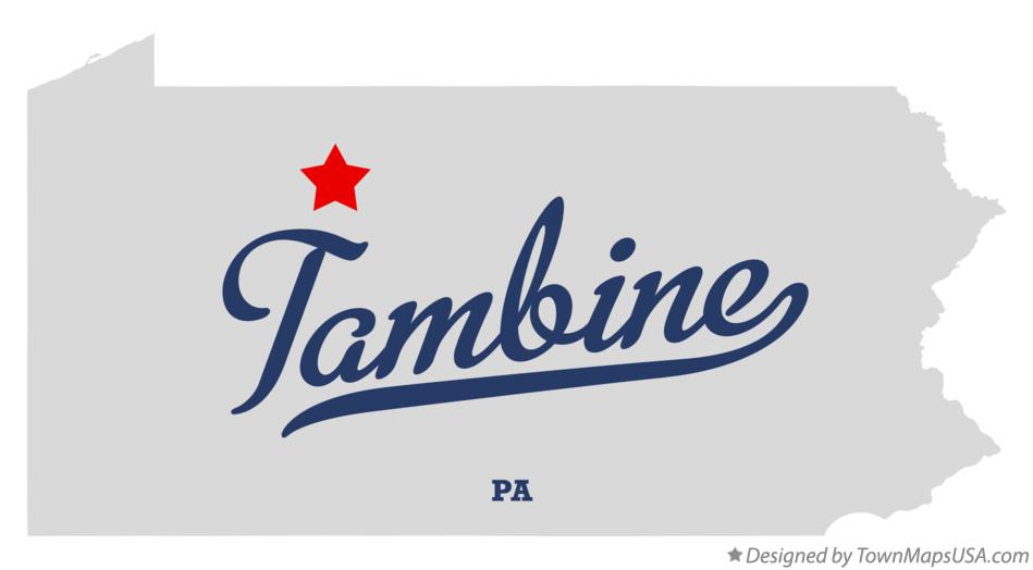 Map of Tambine Pennsylvania PA