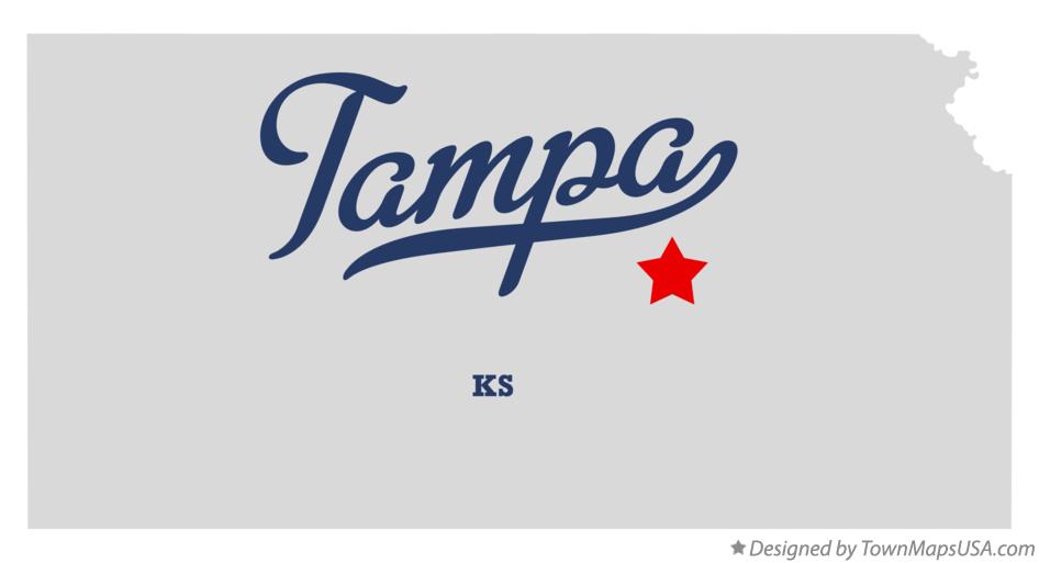 Map of Tampa Kansas KS