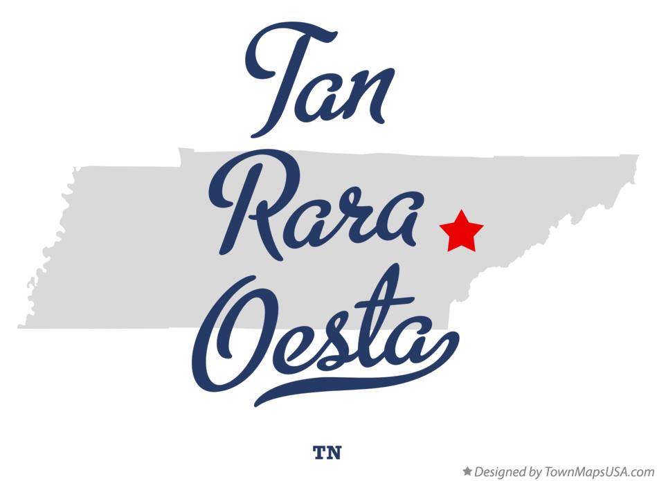 Map of Tan Rara Oesta Tennessee TN