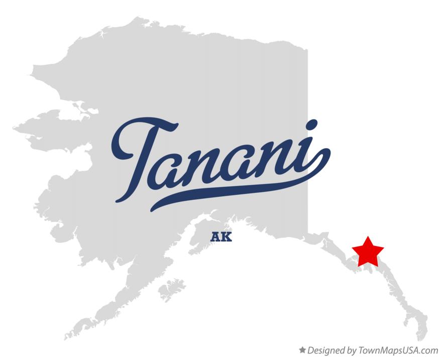 Map of Tanani Alaska AK
