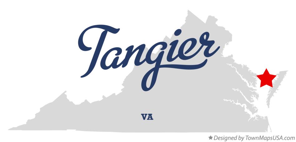 Map of Tangier Virginia VA