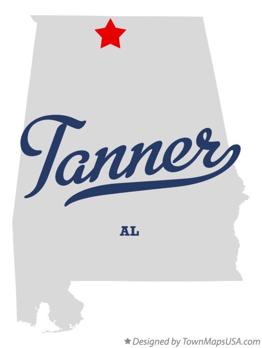 Map of Tanner Alabama AL
