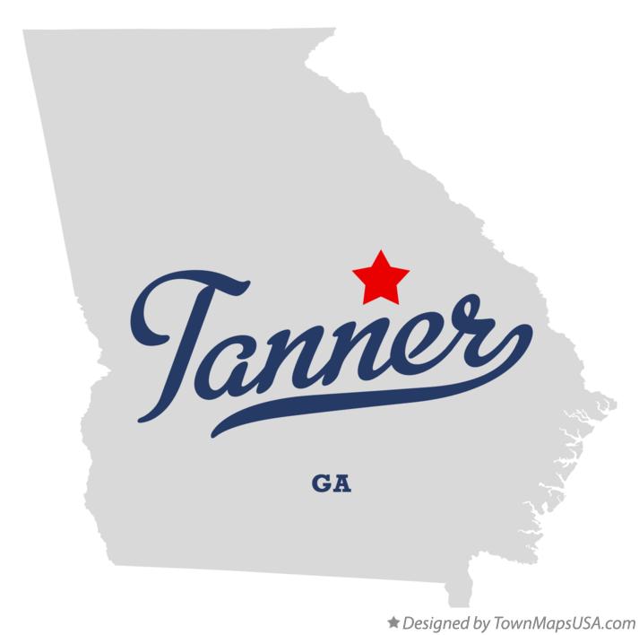 Map of Tanner Georgia GA