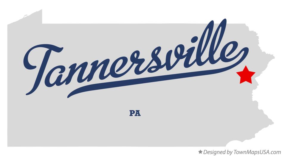 Map of Tannersville Pennsylvania PA
