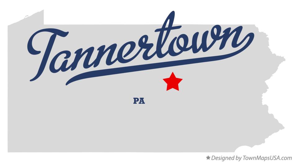 Map of Tannertown Pennsylvania PA