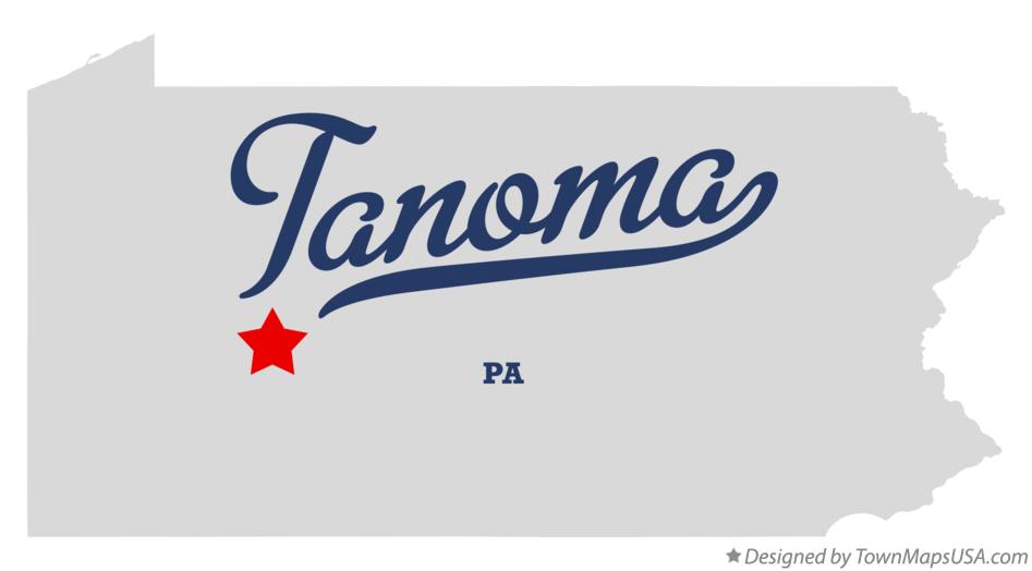 Map of Tanoma Pennsylvania PA
