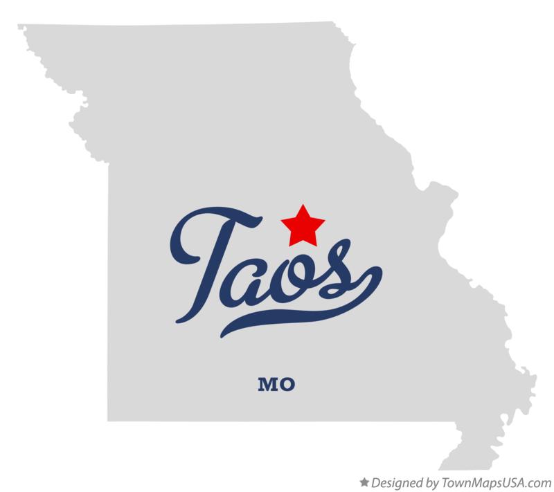 Map of Taos Missouri MO