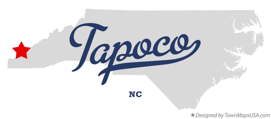 Map of Tapoco North Carolina NC