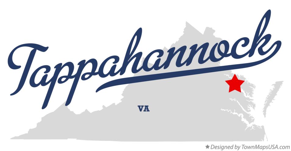 Map of Tappahannock Virginia VA