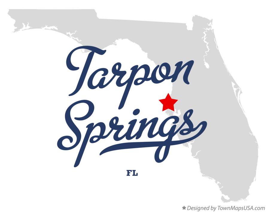 Map of Tarpon Springs Florida FL