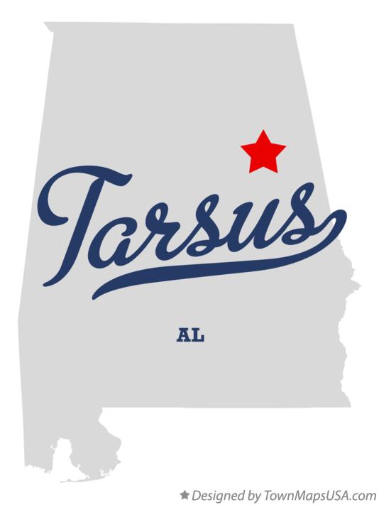 Map of Tarsus Alabama AL