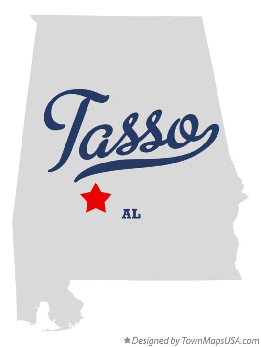 Map of Tasso Alabama AL
