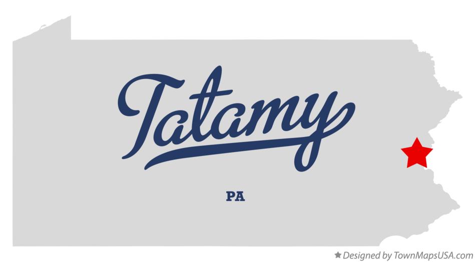 Map of Tatamy Pennsylvania PA