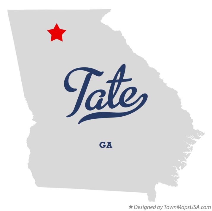 Map of Tate Georgia GA