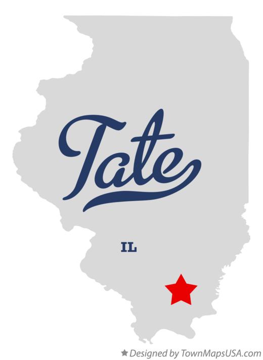 Map of Tate Illinois IL
