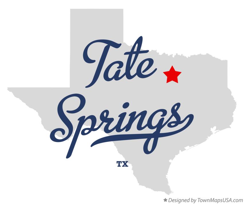 Map of Tate Springs Texas TX