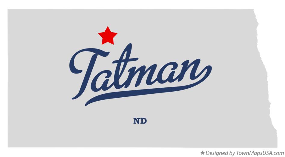 Map of Tatman North Dakota ND