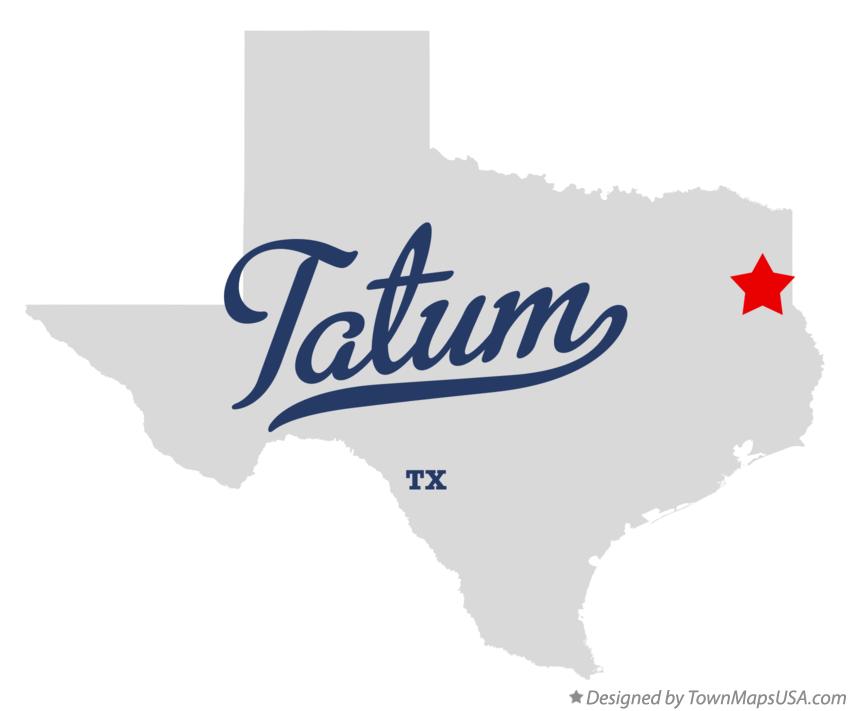 Map of Tatum Texas TX