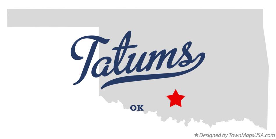 Map of Tatums Oklahoma OK