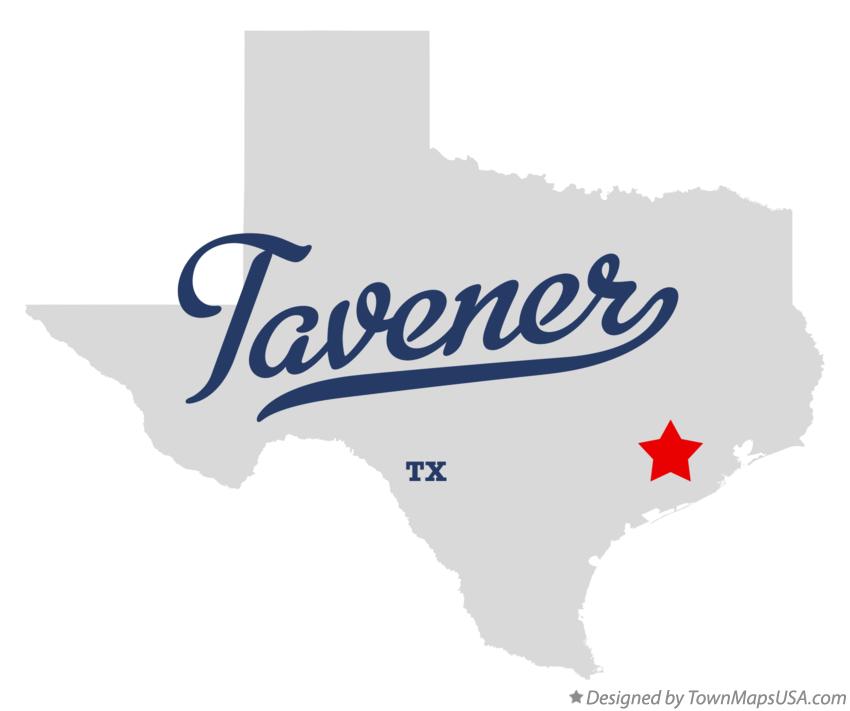 Map of Tavener Texas TX